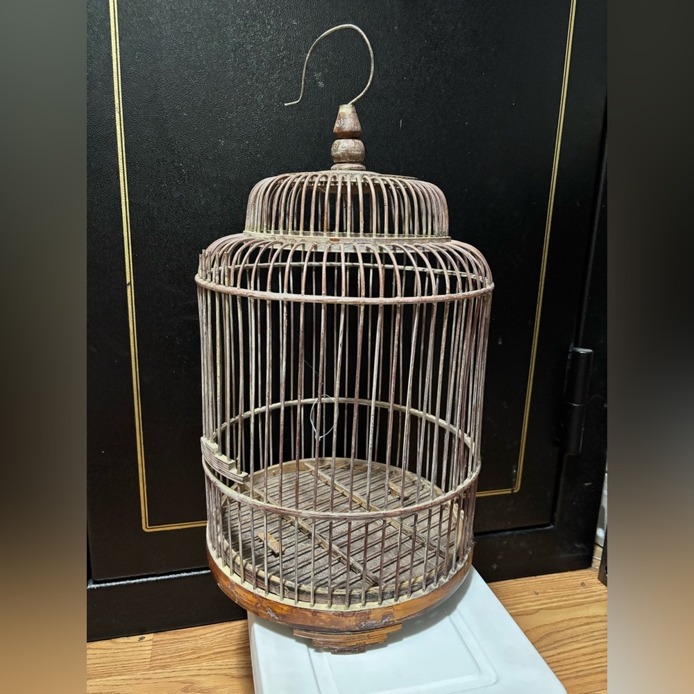 Vintage wooden Birdcage, "Sangkar Cungkok," which is meant for tiny birds,Decor.